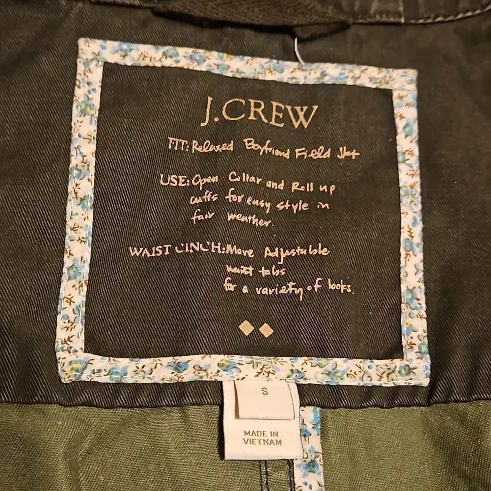 J.CREW Fit & Relaxed Boyfriend Field Jacket Size Small EUC